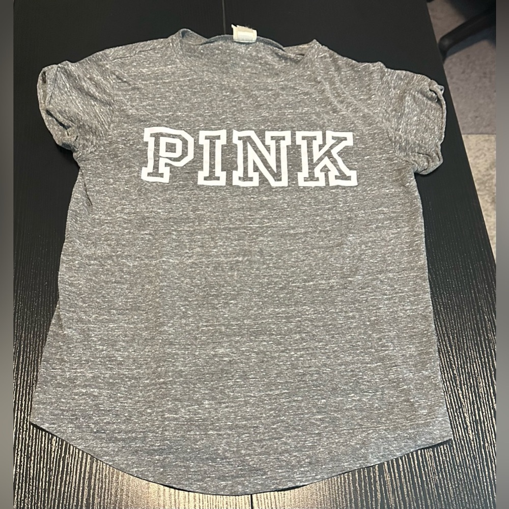 PINK Women’s Gray Short Sleeve Tshirt Size XS - Picture 7 of 9